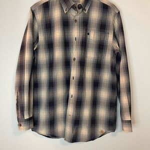 Carhartt men’s relaxed fit casual button up long sleeve shirt size medium